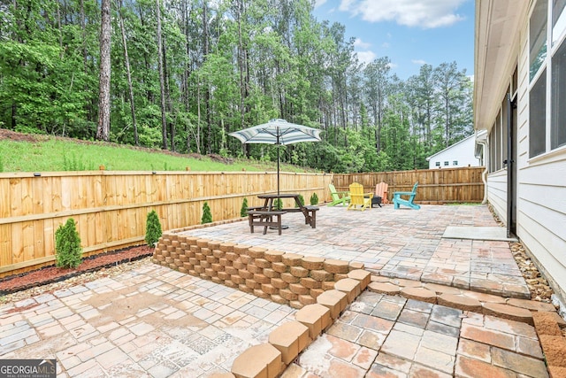 160 Amherst Way, Fayetteville, GA 30215 - fenced backyard featuring a patio area