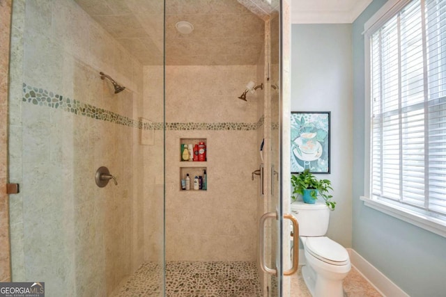 180 Shadow Wood Bnd, Saint Simons, GA 31522 - bathroom featuring a shower stall and healthy amount of natural light