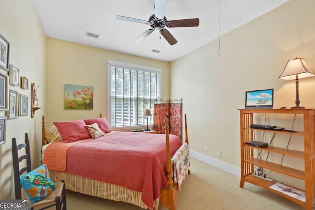 180 Shadow Wood Bnd, Saint Simons, GA 31522 - carpeted bedroom with baseboards and ceiling fan