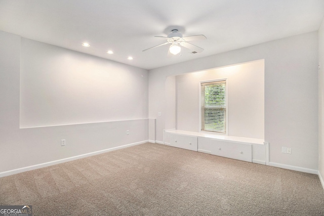 2330 Springmonte Pl, Cumming, GA 30041 - carpeted spare room featuring ceiling fan, recessed lighting, and baseboards