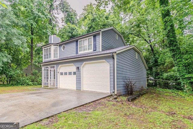 5352 Windfern Ct, Stone Mountain, GA 30088 - view of front of home featuring a chimney and view of scattered trees