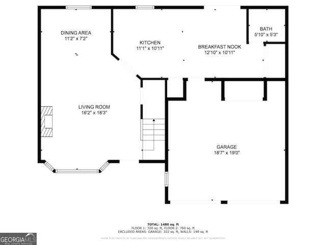 5352 Windfern Ct, Stone Mountain, GA 30088 - home floor plan