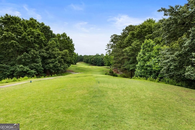 5860 Fairway View Dr, Suwanee, GA 30024 - surrounding community featuring a yard, view of golf course, and view of scattered trees