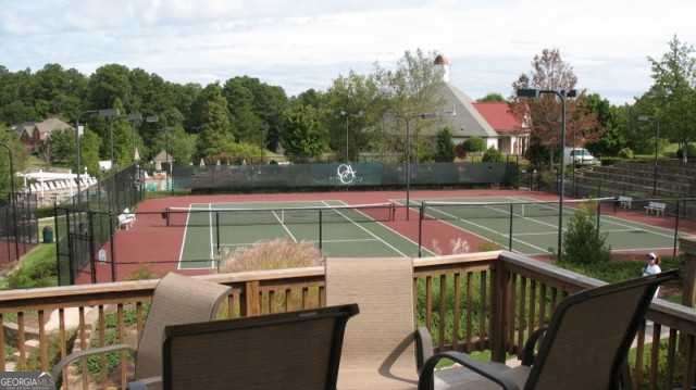5860 Fairway View Dr, Suwanee, GA 30024 - view of tennis court with community basketball court