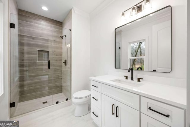1050 Carnoustie, Greensboro, GA 30642 - bathroom featuring vanity and a shower stall