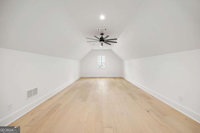 1050 Carnoustie, Greensboro, GA 30642 - bonus room with ceiling fan, lofted ceiling, and light wood finished floors