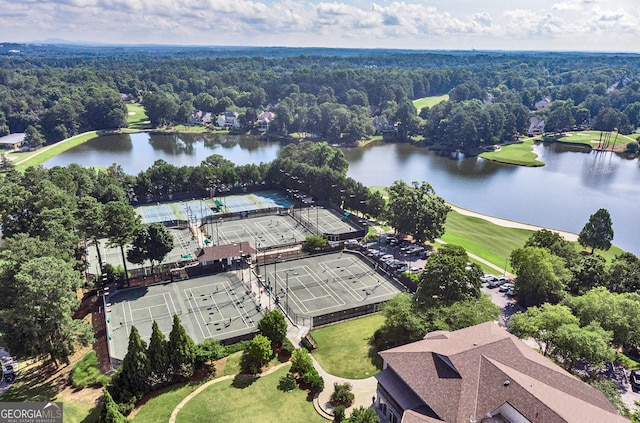 2885 Laurel Green Ct, Roswell, GA 30076 - bird's eye view of a nearby body of water, a forest, and a local golf course