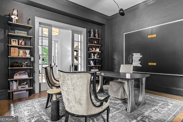 766 E Ave, Madison, GA 30650 - office space featuring ornamental molding and wood finished floors