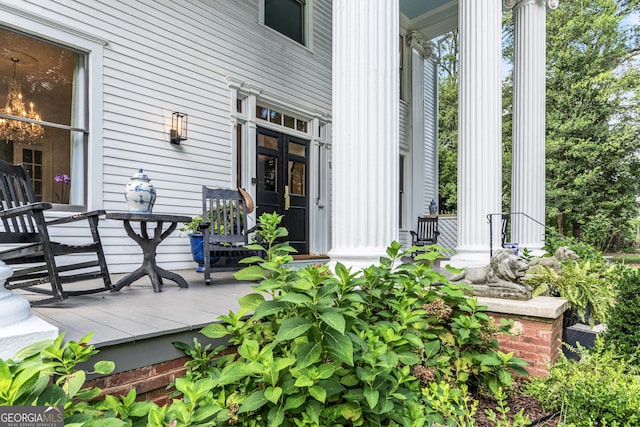 766 E Ave, Madison, GA 30650 - property entrance featuring a porch