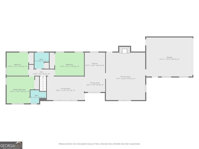 1124 Ponderosa Park Dr, Forest Park, GA 30297 - floor plan / room layout