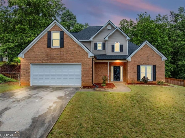 3190 Water Brook Dr SW, Conyers, GA 30094 - traditional-style home featuring driveway, brick siding, an attached garage, and a shingled roof