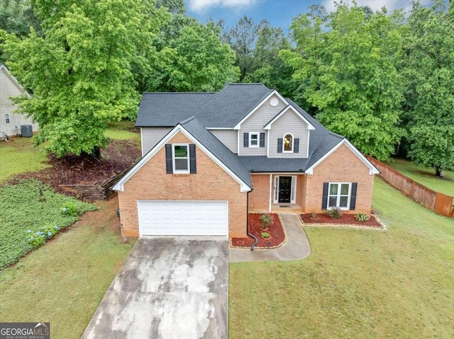 3190 Water Brook Dr SW, Conyers, GA 30094 - traditional home featuring brick siding, driveway, a garage, and roof with shingles
