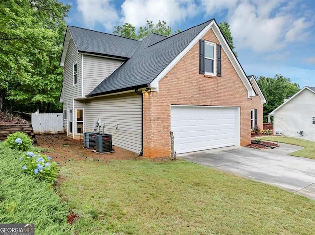 3190 Water Brook Dr SW, Conyers, GA 30094 - view of home's exterior featuring a shingled roof, brick siding, concrete driveway, and a garage