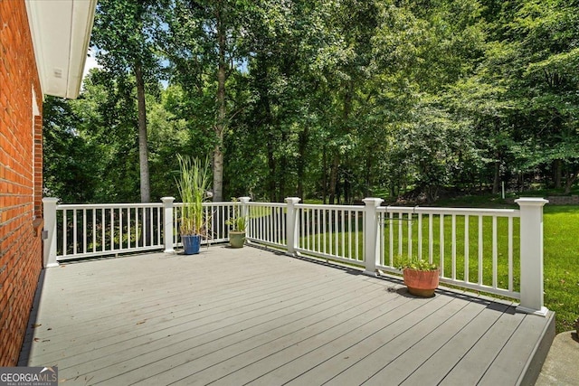 40 Costleys Bridge Dr, Oxford, GA 30054 - deck with a lawn and view of wooded area