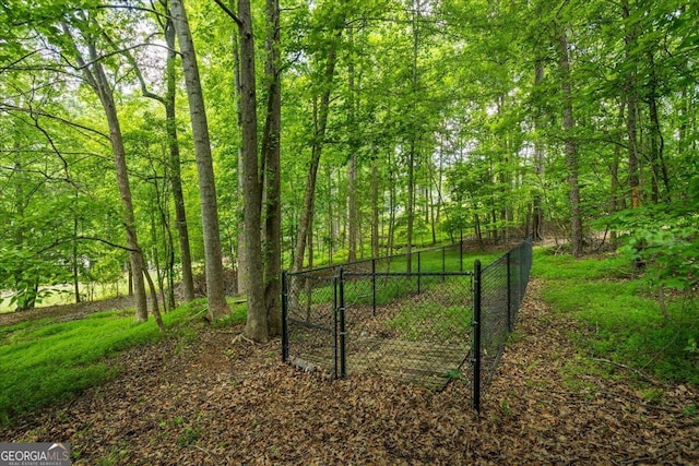 40 Costleys Bridge Dr, Oxford, GA 30054 - gate featuring a forest view