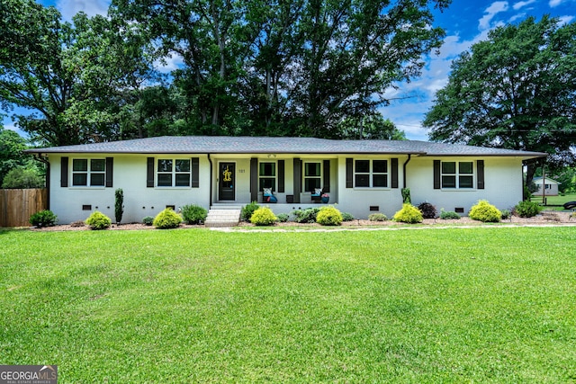 101 Crestwood Dr, Lagrange, GA 30241 - ranch-style home featuring covered porch, crawl space, and brick siding