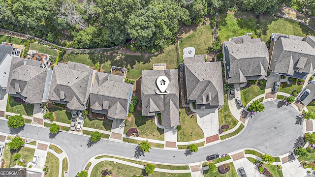 7139 Lake Edge Dr, Flowery Branch, GA 30542 - aerial view of property and surrounding area featuring nearby suburban area