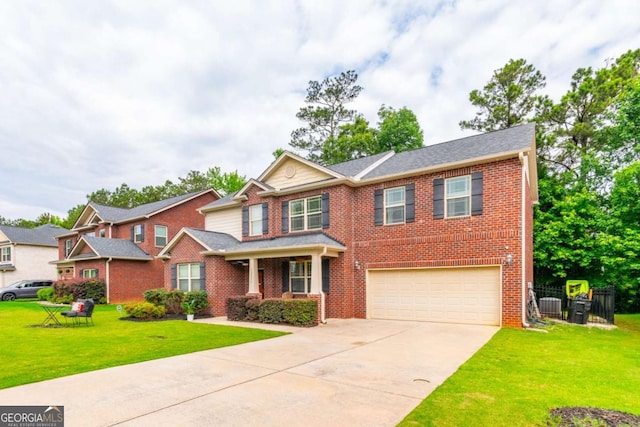 12275 Styron Dr, Hampton, GA 30228 - view of front facade with an attached garage, concrete driveway, and brick siding
