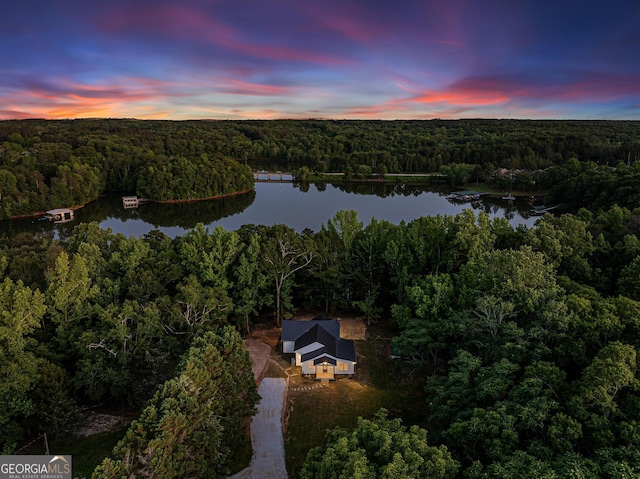 182 Cherry Rose Ln, Hartwell, GA 30643 - aerial view at dusk of a view of trees and a water view