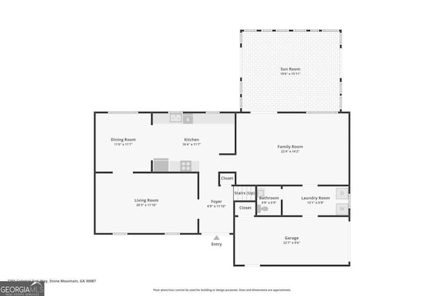 2201 Colonial Oak Way, Stone Mountain, GA 30087 - home floor plan