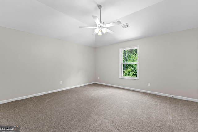 74 Riverwood Trl, Grantville, GA 30220 - empty room featuring ceiling fan, carpet floors, and baseboards
