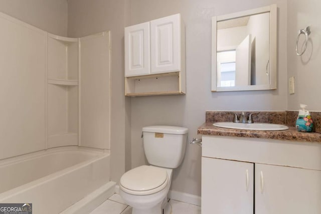 3851 Natalie Way, Ellenwood, GA 30294 - bathroom with vanity, tile patterned floors, and shower / bathtub combination