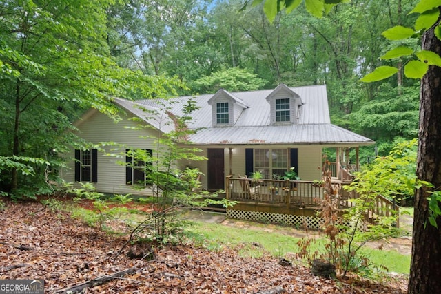 345 Jesse Martin Trl, Canton, GA 30115 - view of front of house with covered porch and metal roof