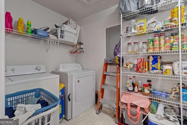 345 Jesse Martin Trl, Canton, GA 30115 - laundry area with washer and dryer and tile patterned floors