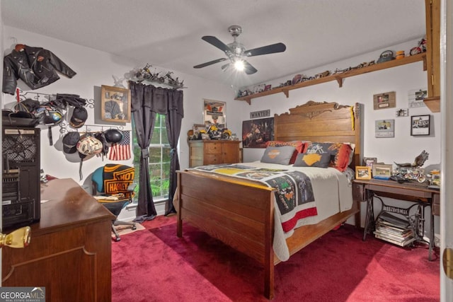 345 Jesse Martin Trl, Canton, GA 30115 - bedroom with dark colored carpet and a ceiling fan