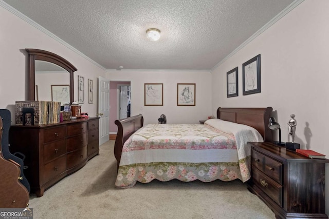 345 Jesse Martin Trl, Canton, GA 30115 - bedroom with crown molding, a textured ceiling, and light colored carpet