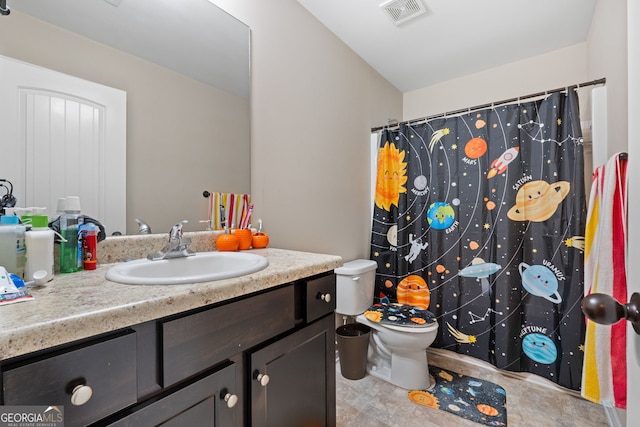 149 Pristine Dr, Locust Grove, GA 30248 - bathroom featuring vanity and a shower with curtain