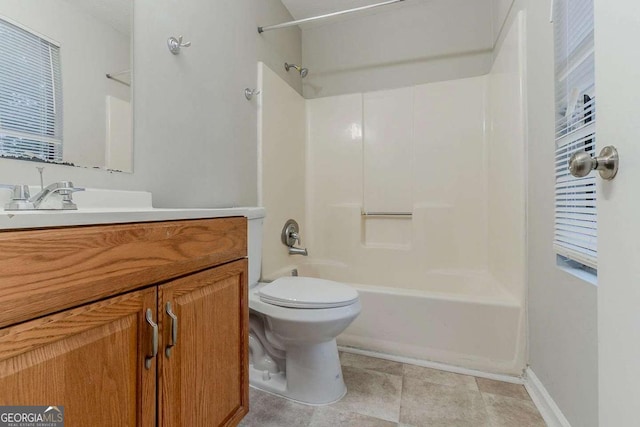 4905 Sandberg Ct, Stone Mountain, GA 30088 - bathroom with shower / washtub combination, vanity, and toilet