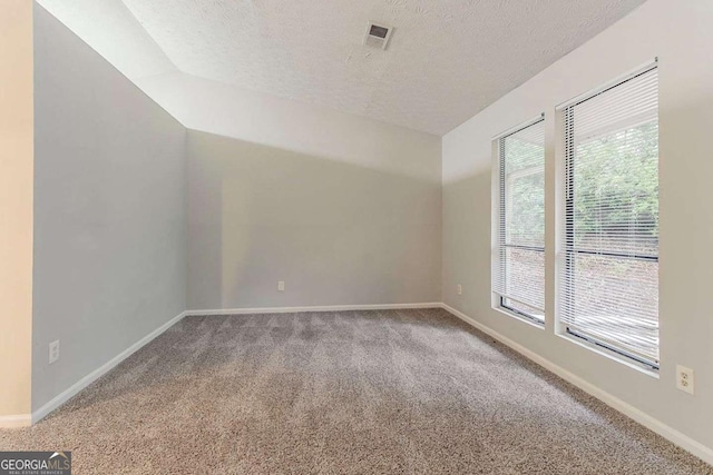 4905 Sandberg Ct, Stone Mountain, GA 30088 - additional living space with carpet, a textured ceiling, baseboards, and lofted ceiling