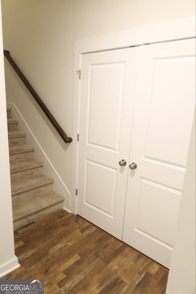 2845 Long Shadow Ct, Snellville, GA 30078 - staircase featuring wood finished floors
