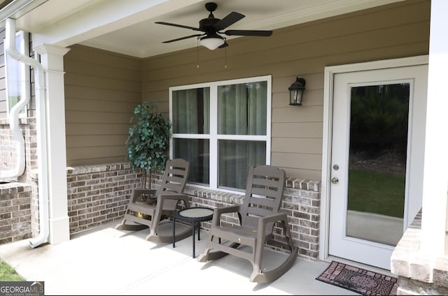 2845 Long Shadow Ct, Snellville, GA 30078 - view of patio / terrace with ceiling fan