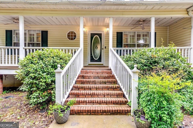 2200 E Lake Rd, Mcdonough, GA 30252 - entrance to property featuring ceiling fan and a porch