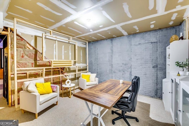 2200 E Lake Rd, Mcdonough, GA 30252 - office area with brick wall