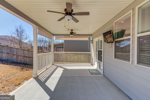 385 Broadmoor Dr, Braselton, GA 30517 - view of patio / terrace with ceiling fan