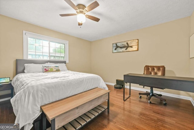 2952 N Dekalb Dr Unit C, Atlanta, GA 30340 - bedroom featuring wood finished floors, an office area, and ceiling fan
