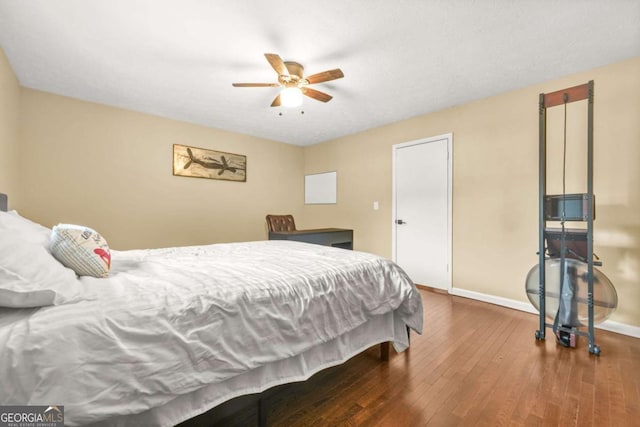 2952 N Dekalb Dr Unit C, Atlanta, GA 30340 - bedroom featuring hardwood / wood-style flooring and ceiling fan