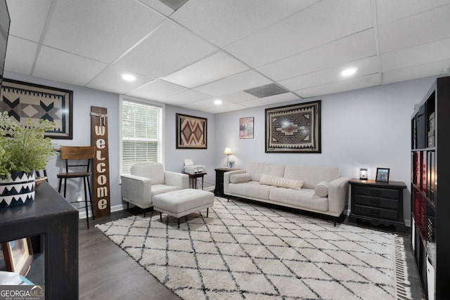 341 Jodeco Station Cir E, Stockbridge, GA 30281 - living room featuring wood finished floors and a paneled ceiling