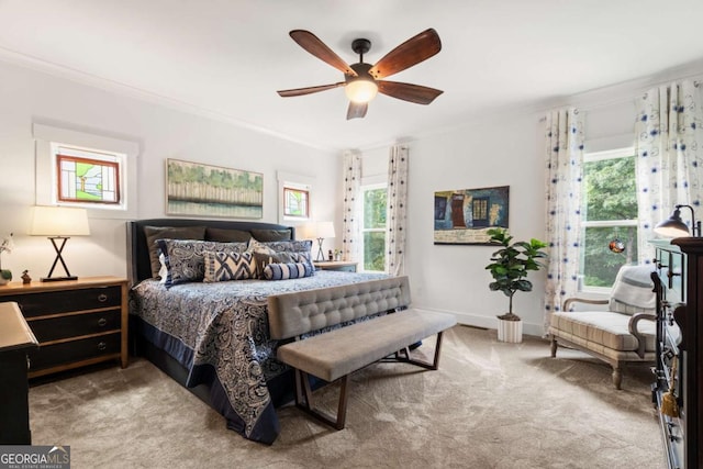 175 Stoneledge Trce N, Jasper, GA 30143 - bedroom featuring carpet flooring, multiple windows, and ceiling fan