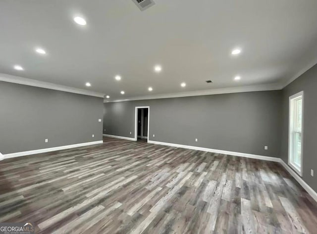 1231 Whipples Crossing Rd, Dudley, GA 31022 - spare room featuring crown molding, recessed lighting, and wood finished floors