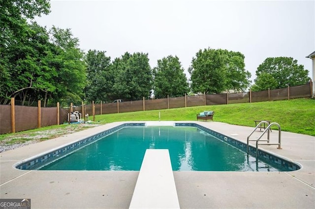 409 Cold Springs Ln, Mcdonough, GA 30252 - view of pool featuring a diving board and a patio
