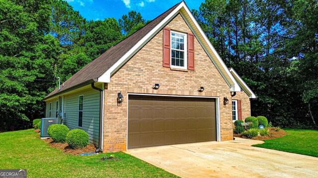 6830 Peeksville Rd, Mcdonough, GA 30252 - garage with cooling unit and concrete driveway
