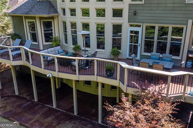 702 Crescent Cir, Canton, GA 30115 - deck featuring an outdoor hangout area