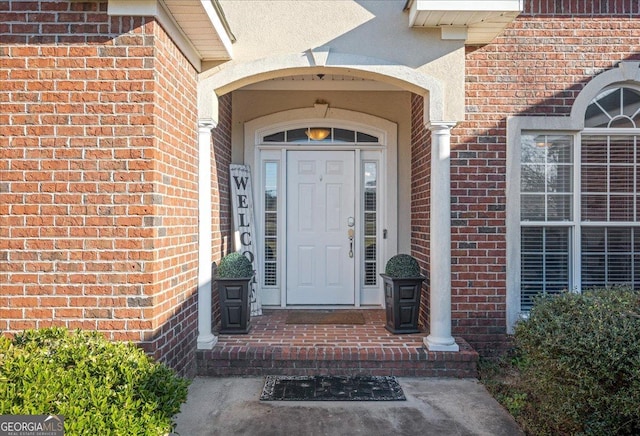 2977 William Few Pkwy, Evans, GA 30809 - doorway to property with brick siding and stucco siding