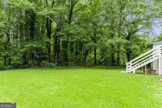 2343 Dawn Dr, Decatur, GA 30032 - view of grassy yard with stairs