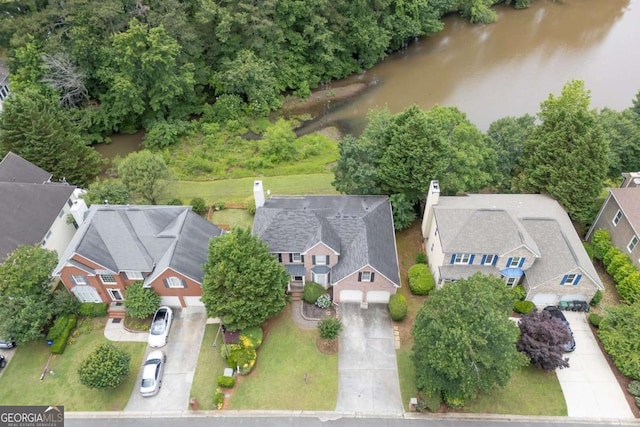 4815 Rapids Cir NW, Acworth, GA 30102 - aerial perspective of suburban area with a large body of water