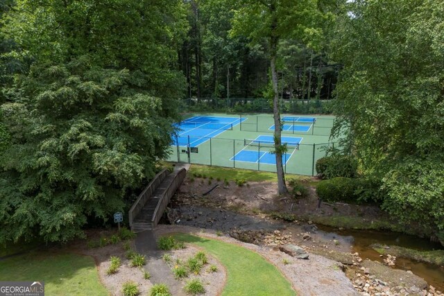 4815 Rapids Cir NW, Acworth, GA 30102 - view of tennis court featuring stairs